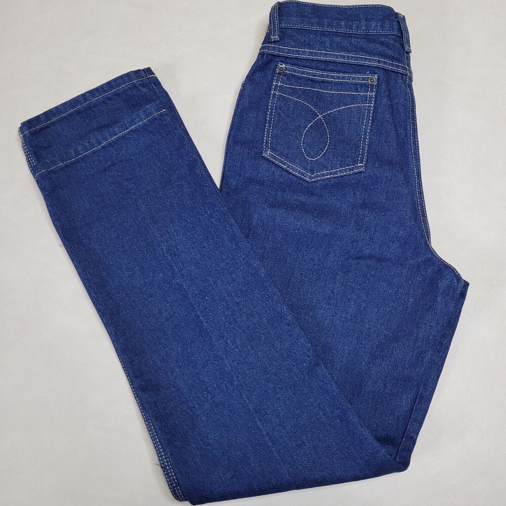 Vintage Calvin Klein Jeans Made In USA High Waist Sz 13 28 in Waist Dark Wash